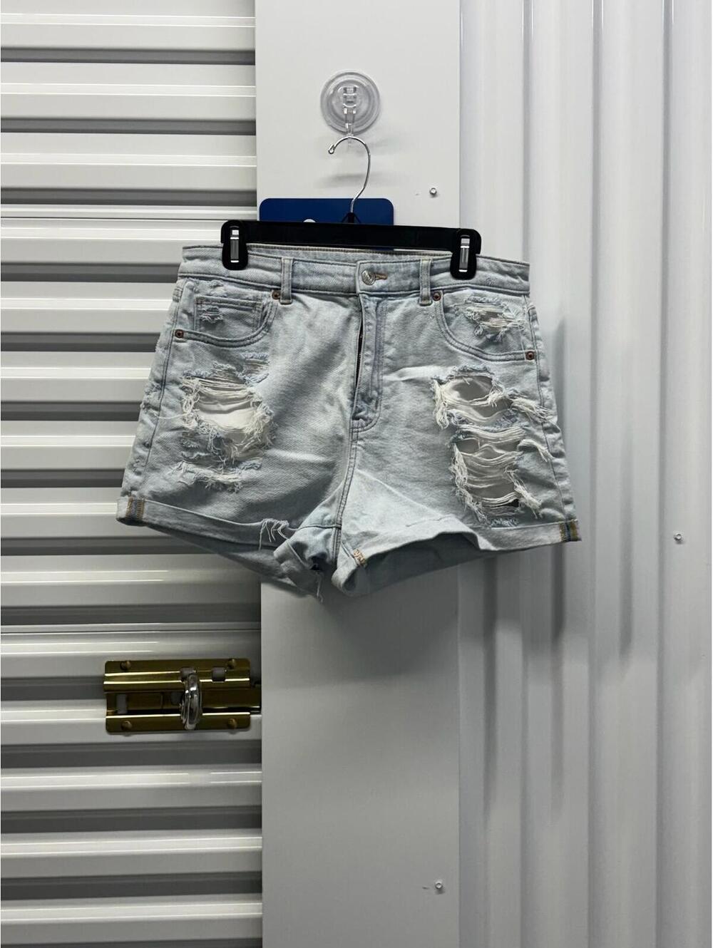 American Eagle Outfitters Women’s Size 12 Stretch Mom Shorts Distressed Denim